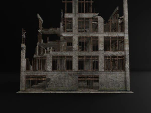 destroyed building abandoned post apocalypse 3D Model