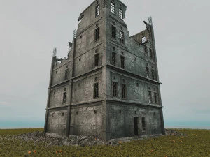 destru&iacute;do edif&iacute;cio guerra zumbi sobreviv&ecirc;ncia horror Modelo 3D
