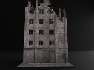 building destroyed apocalypse war old ruin survival 3D 模型