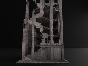 building destroyed apocalypse war old ruin survival 3D 模型