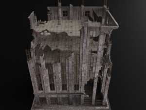 building destroyed apocalypse war old ruin survival 3D 模型