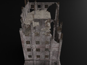 building destroyed apocalypse war old ruin survival 3D 模型