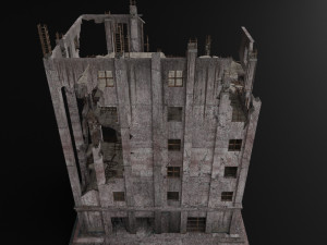 building destroyed apocalypse war old ruin survival 3D 模型