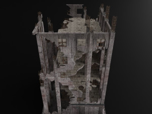 building destroyed apocalypse war old ruin survival 3D 模型