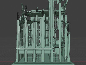 building destroyed apocalypse war old ruin survival 3D 模型