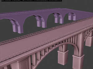 bridge set kitbash and bridge preset pbr 3D Model