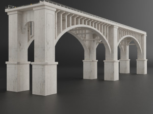 bridge set kitbash and bridge preset pbr 3D Model