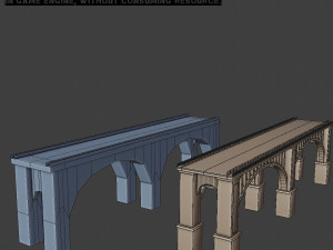 bridge set kitbash and bridge preset pbr 3D Model