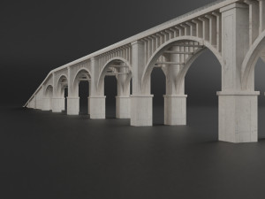 bridge set kitbash and bridge preset pbr 3D Model