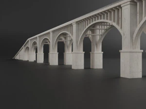 bridge set kitbash and bridge preset pbr 3D Model