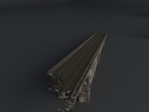 destroyed bridge set kitbash Modelo 3D