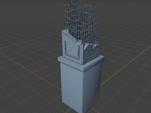 destroyed bridge set kitbash Modelo 3D