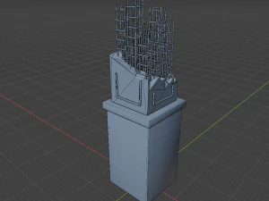 destroyed bridge set kitbash 3D Model