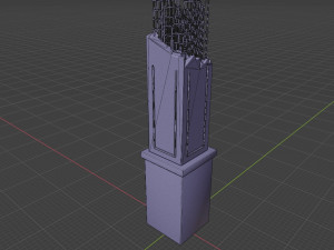 destroyed bridge set kitbash Modelo 3D