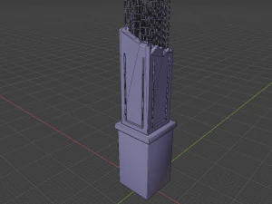 destroyed bridge set kitbash 3D Model