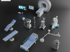 medical equipment pack 3D Model