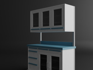 medical storage furniture set Model 3D