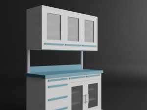 medical storage furniture set Model 3D