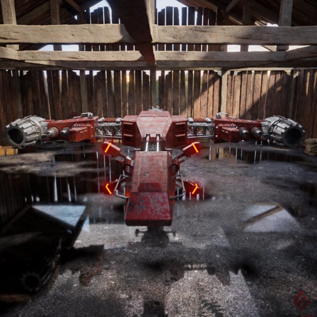 spaceship scifi pbr realistic Modelo 3D .c4d .max .obj .3ds .fbx .stl .blend 