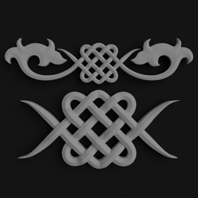 celtic pattern 2 3D 模型 .c4d .max .obj .3ds .fbx .stl .blend 