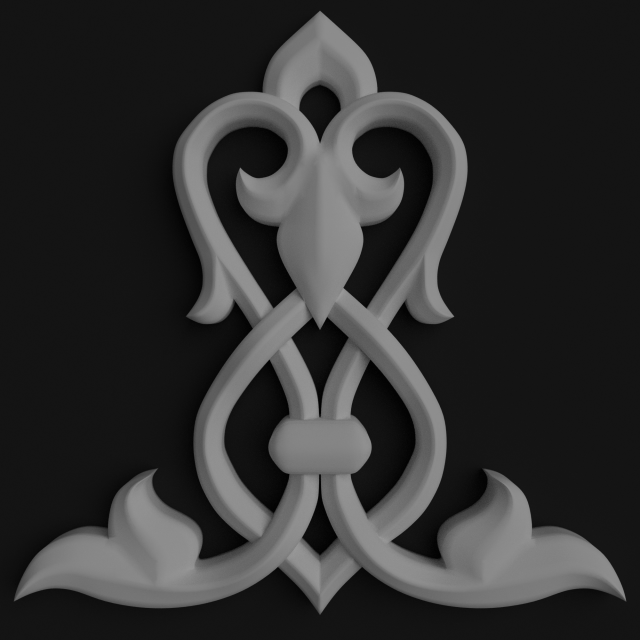 victorian ornament 3Dモデル .c4d .max .obj .3ds .fbx .stl .blend 
