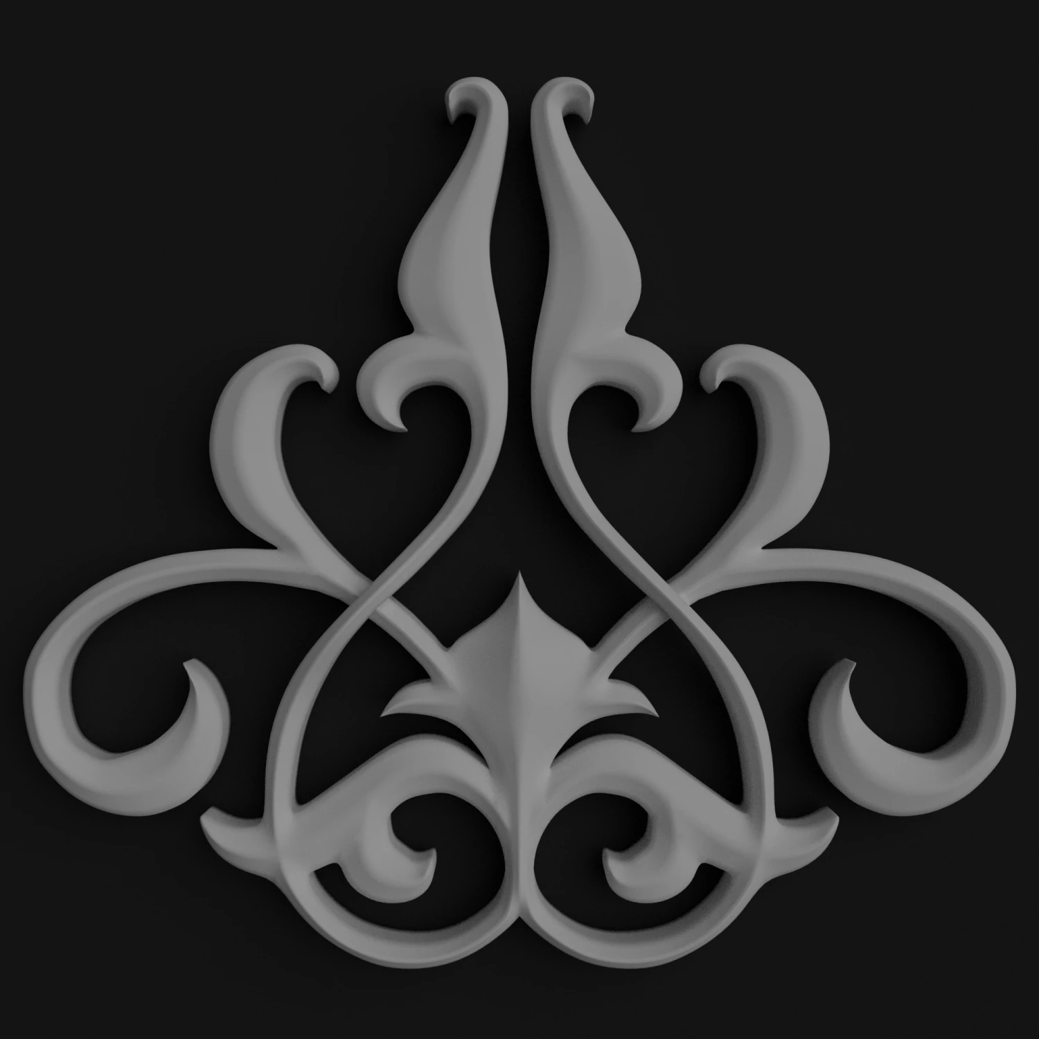 victorian ornament 2 3D Model .c4d .max .obj .3ds .fbx .stl .blend 