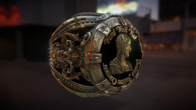 ring caezar 3D Модель .c4d .max .obj .3ds .fbx .stl .blend 