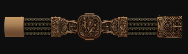 bracelet l5 3Dプリントモデル .c4d .max .obj .3ds .fbx .stl .blend 