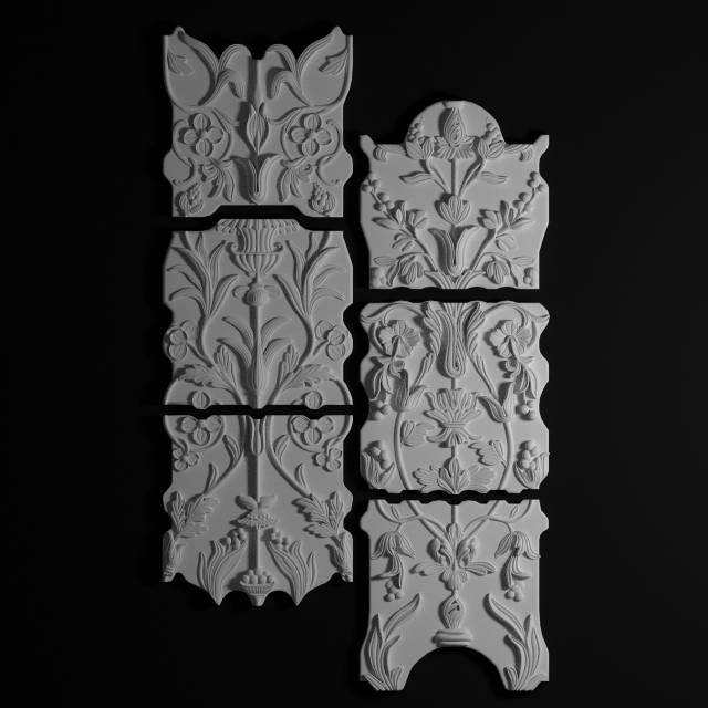 seamless panel 3D 모델 .c4d .max .obj .3ds .fbx .stl .blend 