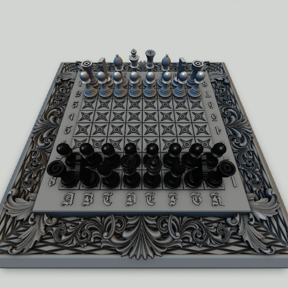 simple chess 3D Model .c4d .max .obj .3ds .fbx .stl .blend 