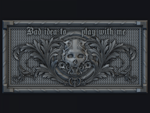 the backgamon project scull 3D Model