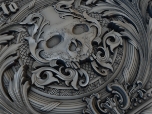 the backgamon project scull 3D Model