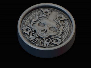 the backgamon project scull 3D Model