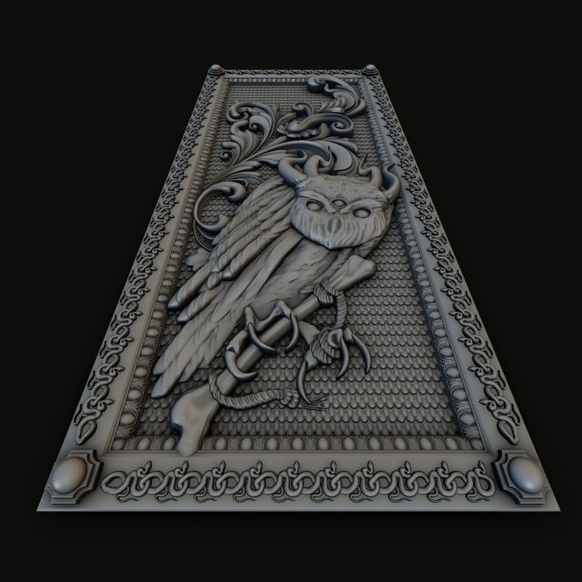 project backgammon with owl Model 3D .c4d .max .obj .3ds .fbx .stl .blend 