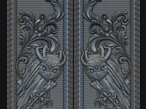 project backgammon with owl 3D Model