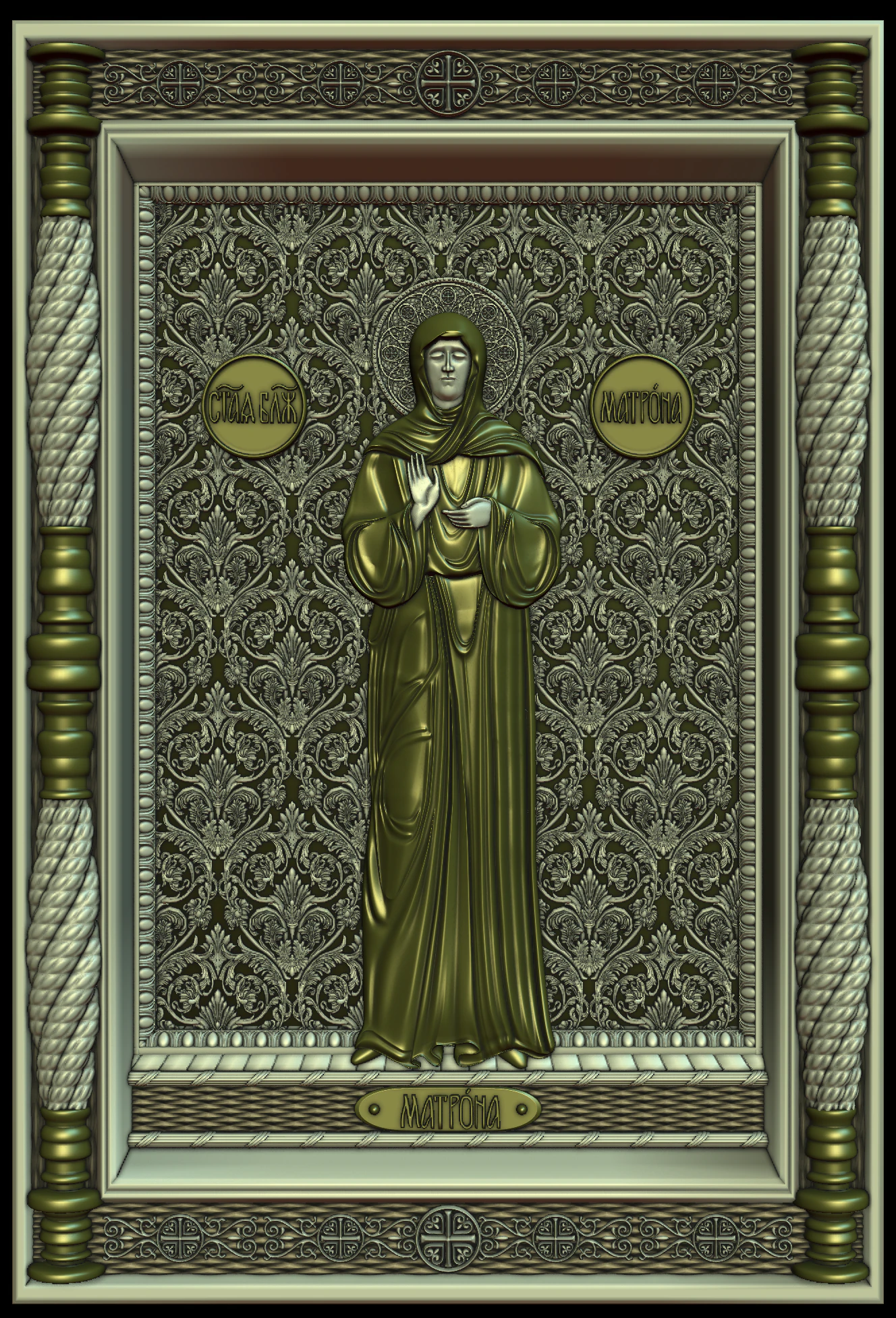 mural matrona 3D Model .c4d .max .obj .3ds .fbx .stl .blend 