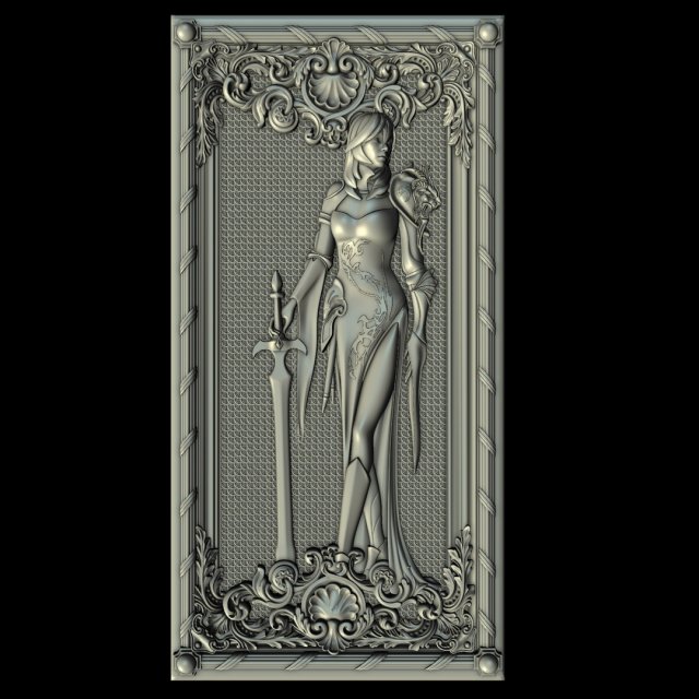 the backgamon project armor girl Model 3D .c4d .max .obj .3ds .fbx .stl .blend 