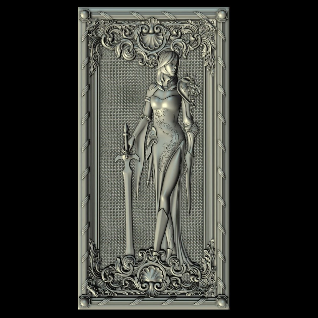 the backgamon project armor girl 3D Model .c4d .max .obj .3ds .fbx .stl .blend 