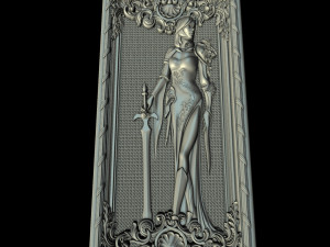 the backgamon project armor girl Model 3D