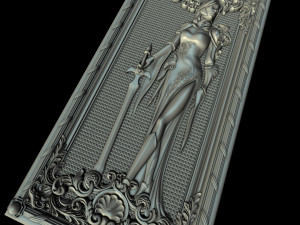 the backgamon project armor girl Model 3D