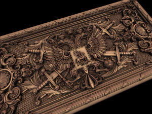 the backgamon project gerb rossii 3D Model