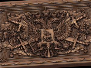 the backgamon project gerb rossii 3D Modell