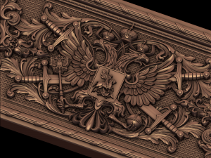the backgamon project gerb rossii 3D Modell