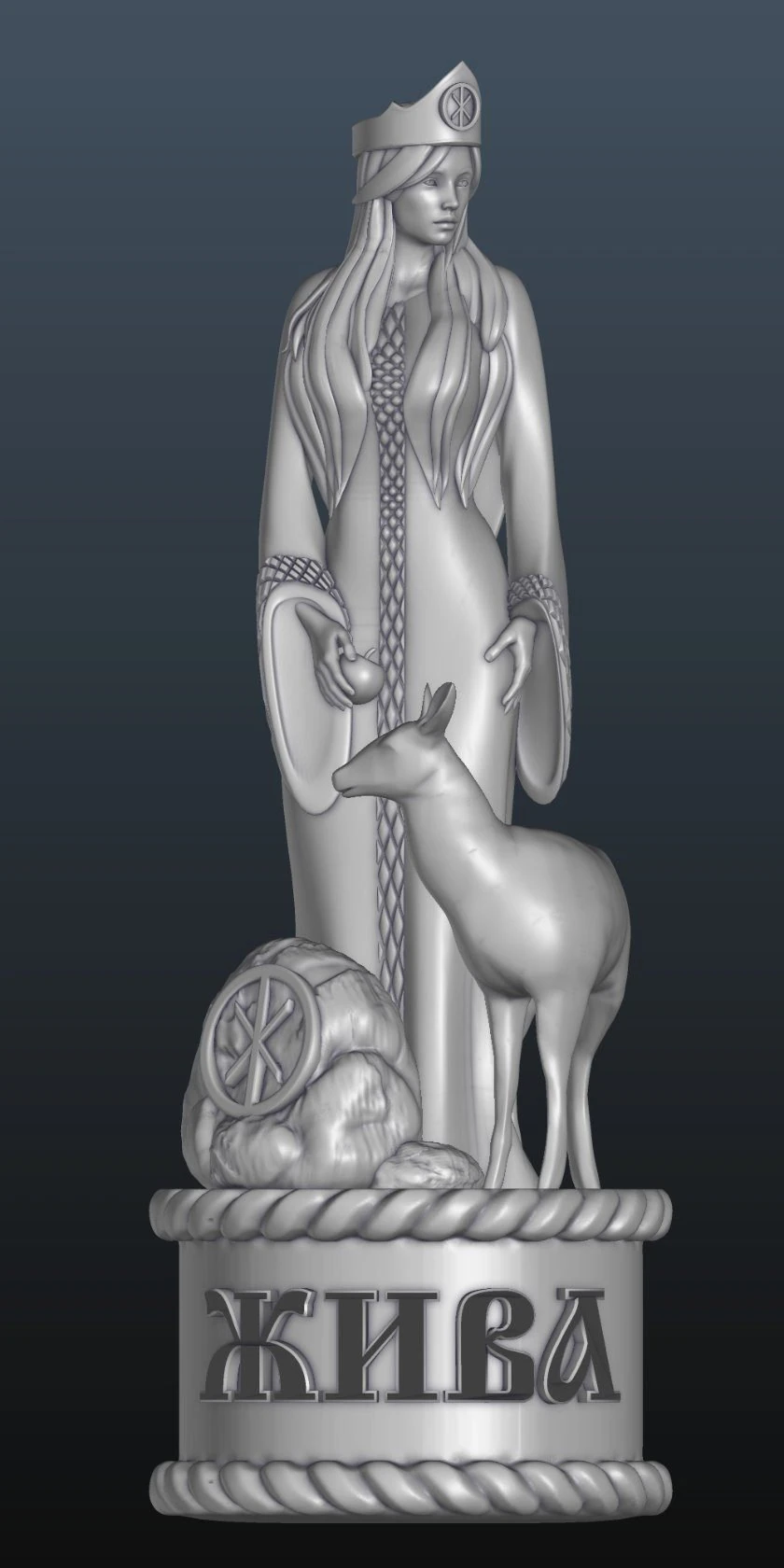 the slavic goddess live 3D Model .c4d .max .obj .3ds .fbx .stl .blend 