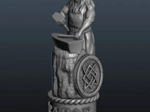 スラブ神スヴァローグ 3Dモデル