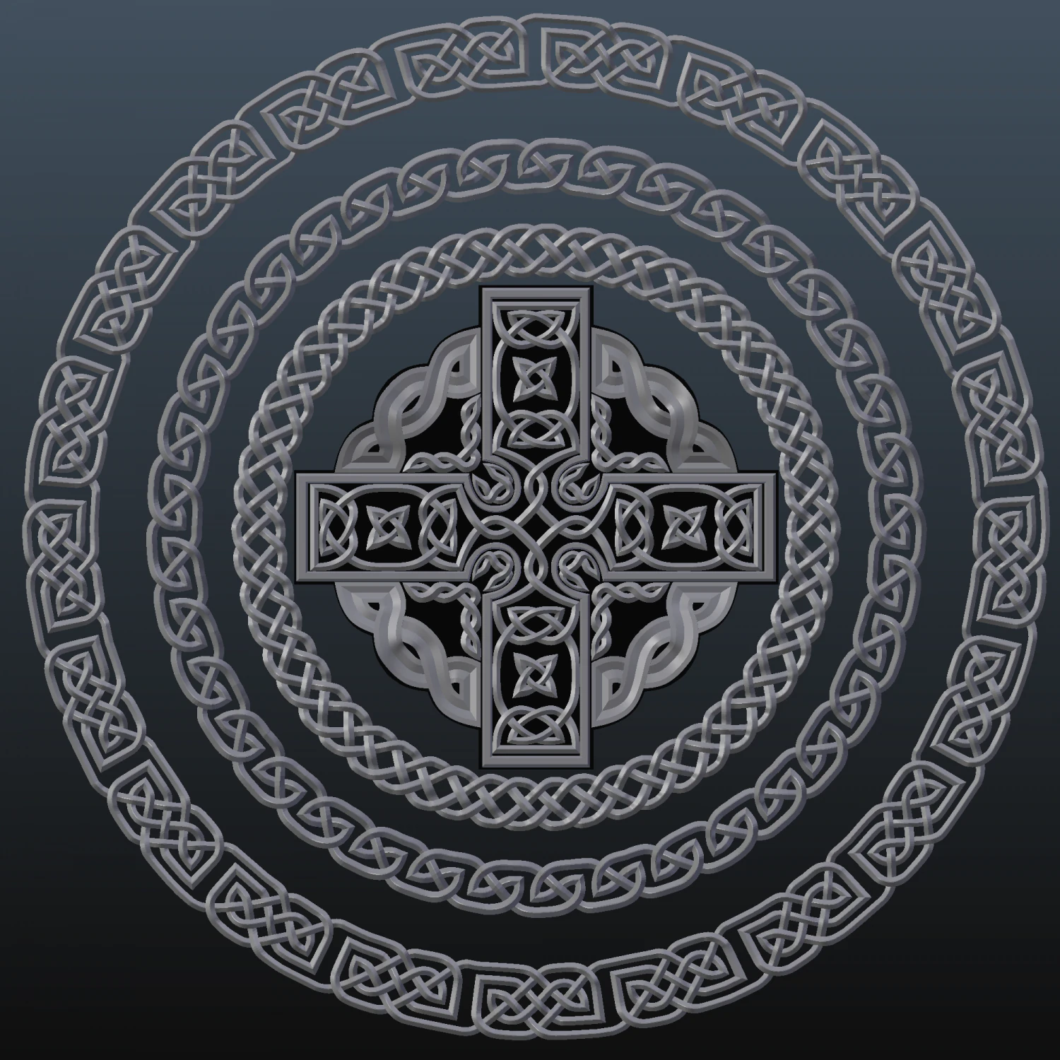 celtic ornament 3D Model .c4d .max .obj .3ds .fbx .stl .blend 