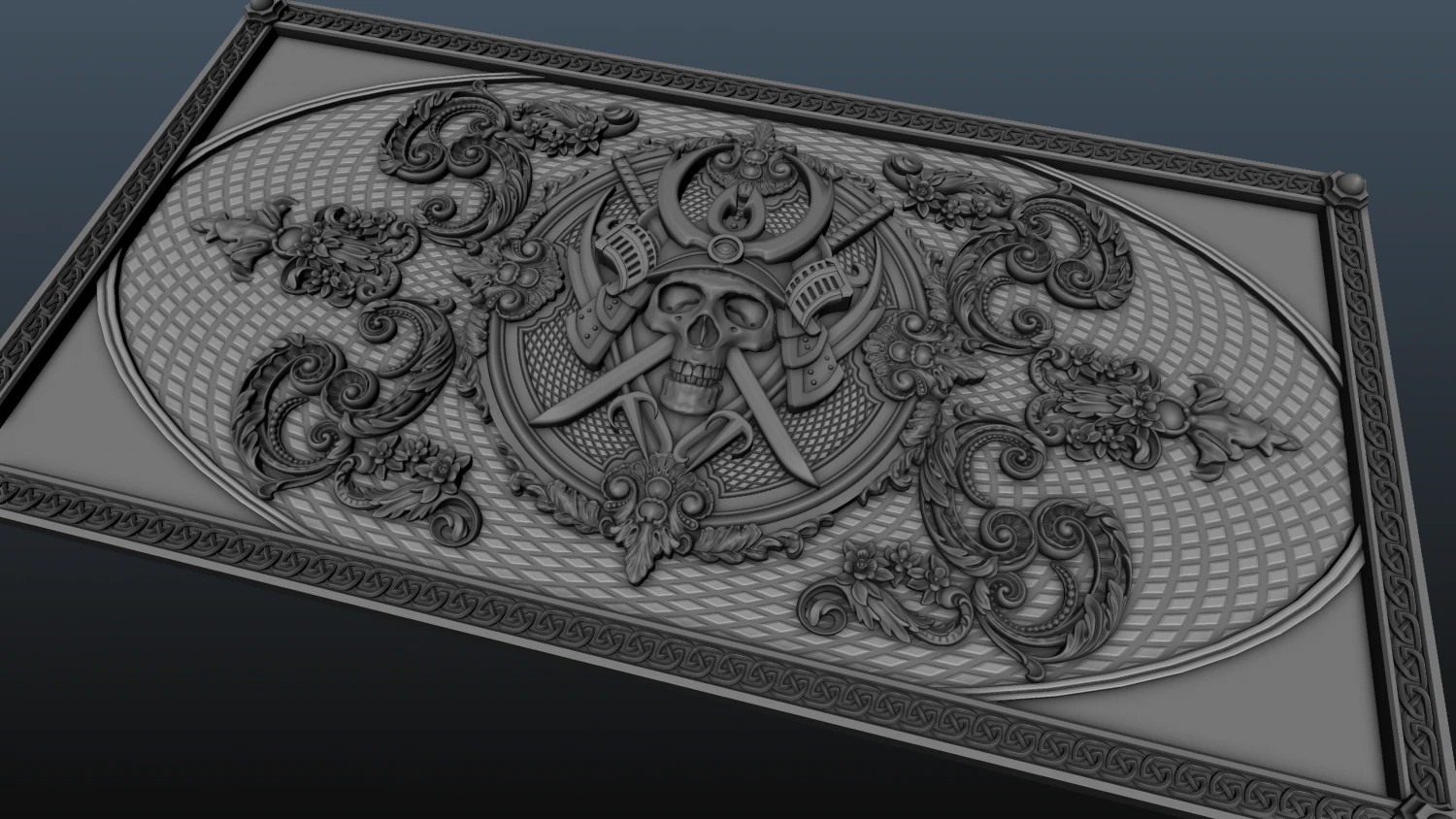 the backgamon project samurai 3D Model .c4d .max .obj .3ds .fbx .stl .blend 