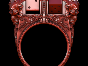 ring with dice 3D 打印模型