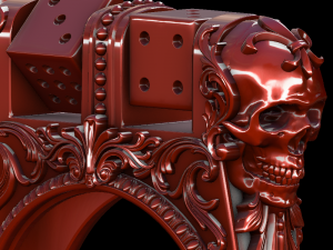 ring with dice 3D 打印模型