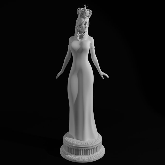 qween 3Dプリントモデル .c4d .max .obj .3ds .fbx .stl .blend 